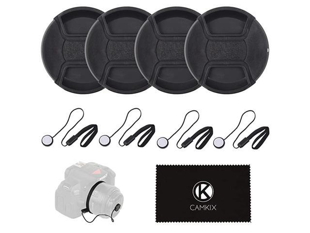 Cap Bundle 4 Snapon Caps for DSLR Cameras 4 Cap Keepers Microfiber Cleaning Cloth Included Compatible Nikon Canon Sony Cameras 77mm