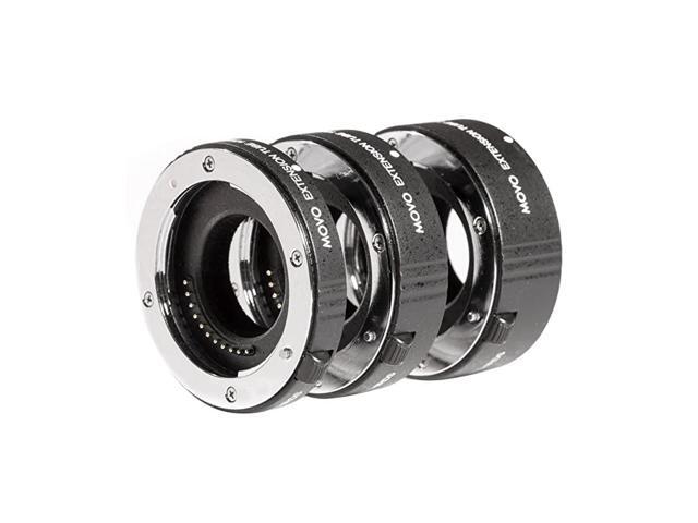 MTFT47 3Piece AF Chrome Macro Extension Tube Set for Micro 43 Mount Mirrorless Camera System Compatible with Olympus Pen Panasonic Lumix BMCC with