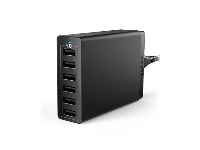 USB Wall Charger 60W 6 Port USB Charging Station PowerPort 6 Multi USB Charger for iPhone XsMaxXRX87Plus iPad ProAir 2MiniiPod Galaxy