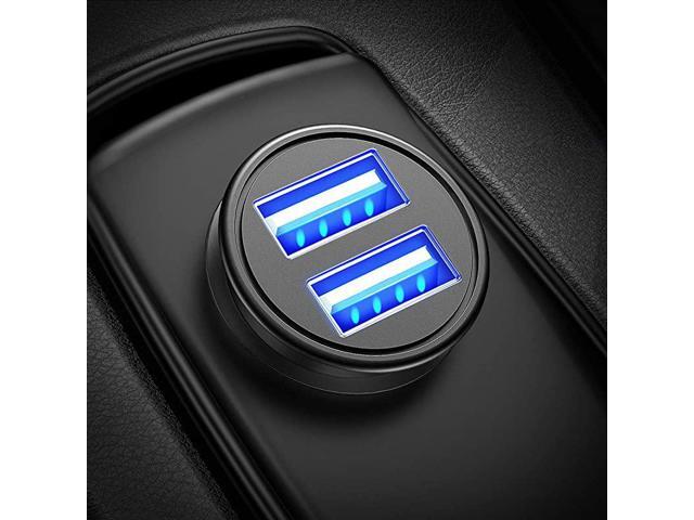 Car Charger 48A All Metal Car Charger Adapter Mini Flush Fit USB Car Charger Dual Port Charging Compatible with iPhone 1211 proXRx76s iPad Air