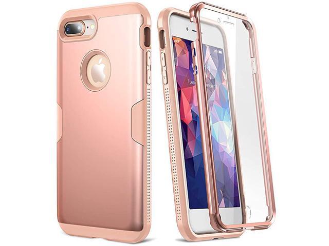 Designed for iPhone 8 Plus Case iPhone 7 Plus Case Full Body Rugged with Builtin Screen Protector Heavy Duty Protection Slim Fit Shockproof Cover