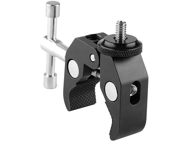 Super Clamp Photography Camera Crab Clamp with 1420 to 14 20 Screw Converter for 15mm Rods Lights UmbrellasShelvesCross Bars and More