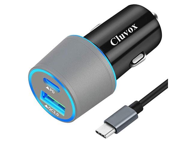 Type C Car Charger Compatible for Google Pixel 54a43a32XL Samsung Note 20S20S10 USB C PD Car Charger with 3ft Cable 18W Power Delivery Quick Charge