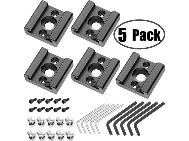 Shoe Mount Adapter Shoe Bracket Standard Shoe Type with 14 Thread Hole for Camera DSLR Flash Led Light Monitor Video and More 5Pack