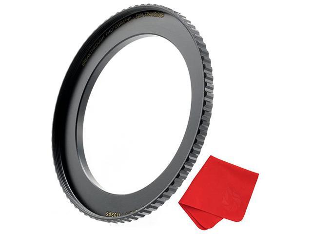 49mm to 82mm StepUp Lens Adapter Ring for Filters Made of CNC Machined Brass with Matte Black Electroplated Finish