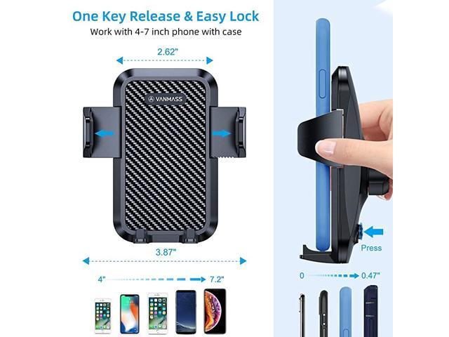 Universal Car Phone Mount?Patent & Safety Certs?Upgraded Handsfree Stand Dash Windshield Air Vent Phone Holder for Car Compatible iPhone 11 Pro