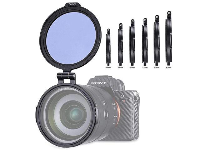 Aluminum Rapid Camera Lens ND Filter Mount Bracket 82MM Use on Universal Lens for Canon Sony Panasonic Camera DSLR