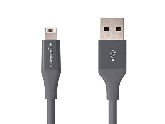 Lightning to USB A Cable Advanced Collection MFi Certified Apple iPhone Charger Grey 4 Inch 12 Pack