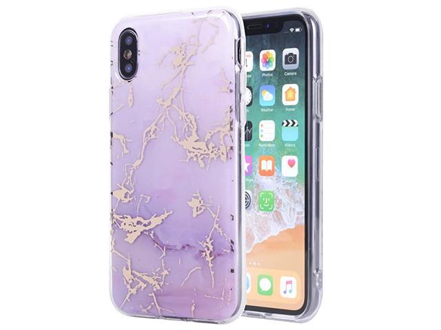 Compatible with iPhone X Case 58 inches Marble Pattern Hybrid Hard Back Soft TPU Raised Edge UltraThin Shock Absorption Slim Protective Case Cover