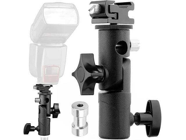 Camera Flash Speedlite Mount Swivel Light Stand Bracket with Umbrella Reflector Holder for Camera DSLR Nikon Canon Pentax Olympus and Other DSLR