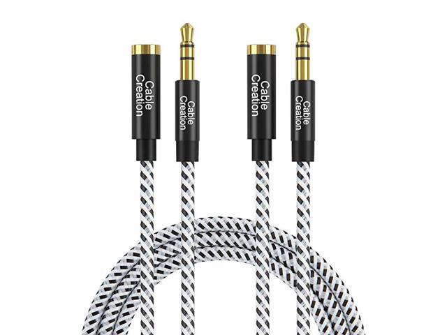 35mm Headphone Extension Cable 35mm Male to Female Stereo Audio Extension Cable Adapter with Gold Plated Connector 2Pack 6 Feet