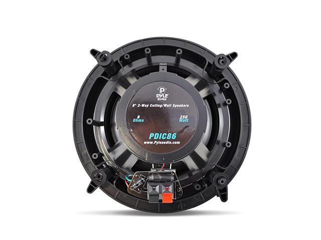 Ceiling Speakers Stereo Home Theater Speakers in Wall Speakers Flush Mount 8Inch White 250 Watt 2Way Pair PDIC86