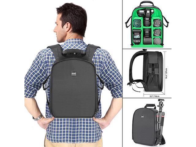 Camera Case Waterproof Shockproof 118x55x146 inches30x14x37 Centimeters Camera Backpack Bag with Tripod Holder for DSLR Mirrorless Camera Flash or