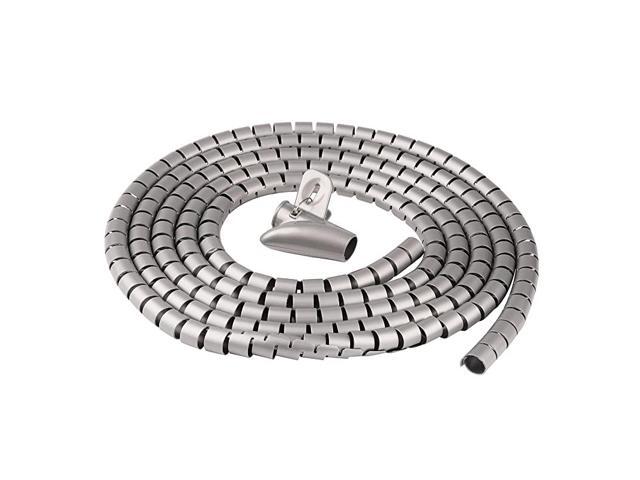 Cable Organizer Coiled Tube Sleeve Cable Cable Management Sleeve Silver Length1181inches Diameter062inches