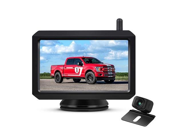 Upgrade 720P Digital Wireless Backup Camera2 Cameras Channel Support W7PRO 5' TFT Monitors and IP68 Waterproof Wireless Rear View Camera for