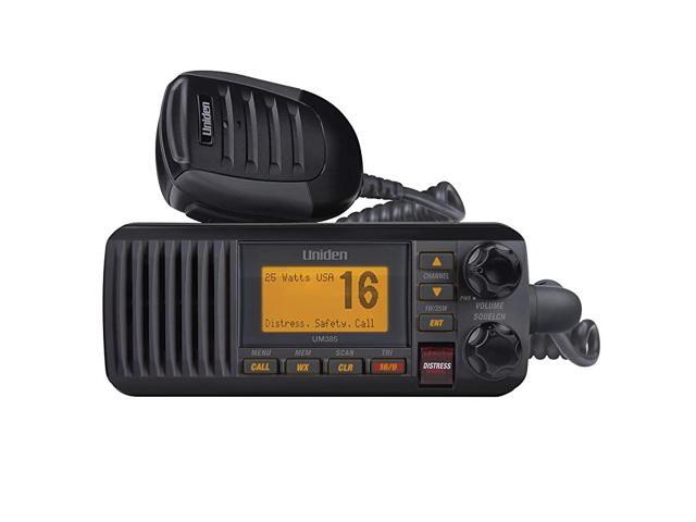 UM385BK 25 Watt Fixed Mount Marine Vhf Radio Waterproof IPX4 W Triple Watch Dsc EmergencyNoaa Weather Alert All UsaInternationalCanadian Marine
