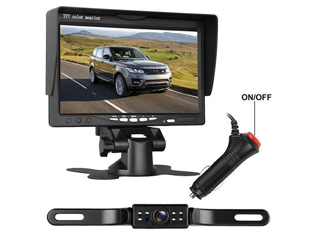 G1 HD Backup Camera 7' Touch Key Display New Chips Two Video Channels Driving Hitch Rear/Front View Observation for RVs Trucks Cars Vans Easy