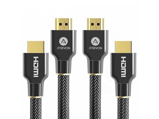 4K HDMI Cable 6ft 2Pack High Speed 18Gbps HDMI 20 Cable HDCP 224K HDR 3D 2160P 1080P Ethernet 28AWG Braided HDMI Cord Audio Return Compatible with