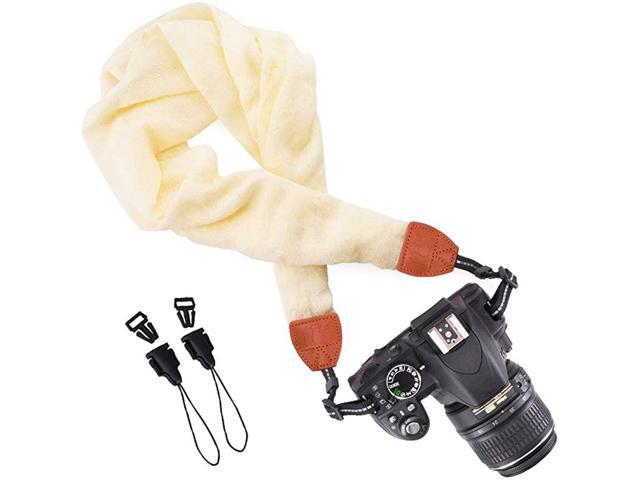 Soft Scarf Camera Neck Shoulder Strap Belt Compatible with All DSLRSLRDigital Camera DC Instant Camera Etc Red