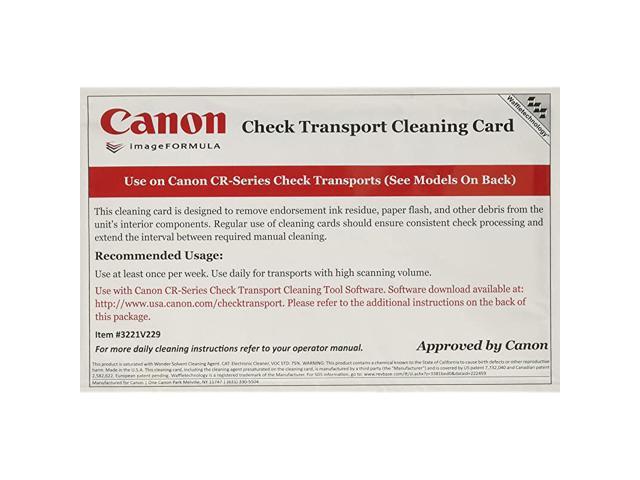 Cleaning Cards for CRSeries Check Scanners Box of 15