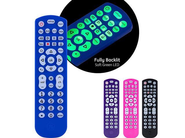 Backlit Universal Remote Control for Samsung Vizio LG Sony Sharp Roku Apple TV RCA Panasonic Smart TV Streaming Players BluRay DVD 4Device Blue 45764