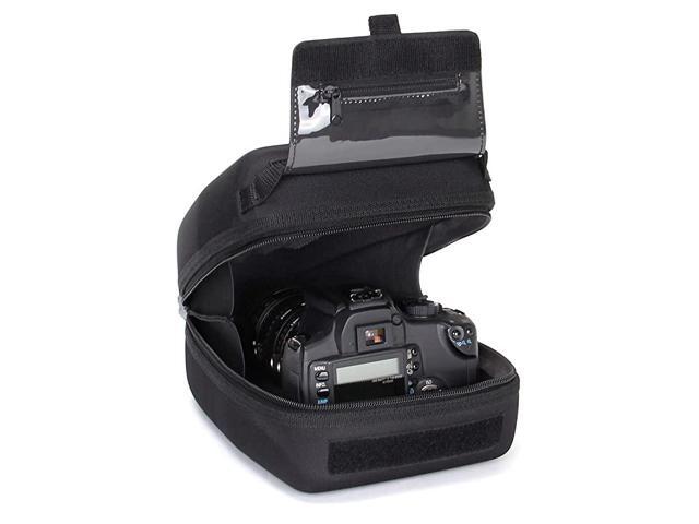 Hard Shell DSLR Camera and Zoom Lens Case with Molded EVA Protection Quick Access Opening and Padded Interior Compatible with Nikon Canon Olympus