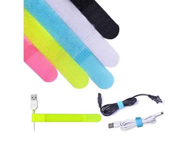 Pack of 20 Reusable Cord Organizer Keeper Holder Fastening Cable Ties Straps for Earbud Headphones Phones Electronics Electrical Computer PC Wire