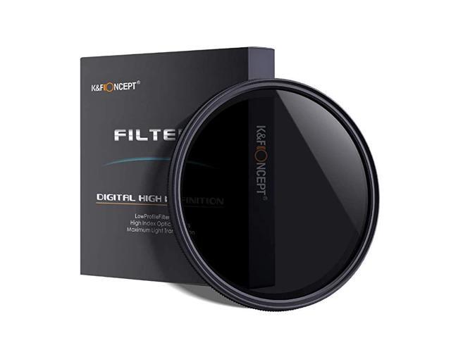49mm Slim HD MultiCoated Variable ND Neutral Density Adjustable ND2 ND4 ND8 to ND400 Lens Filter + Lens Cleaning Cloth for Cameras Lens