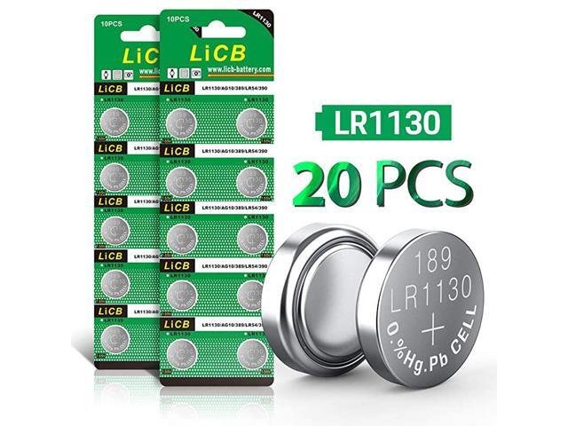 20 Pack LR1130 AG10 Battery 15V LongLasting Alkaline Button Cell Batteries