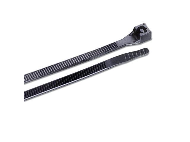 45312UVB Cable Tie 12 Inch 75 lbs Tensile Strength Wire Cord Management Industrial and Household Use Nylon Zip Tie 8 Pk UV Resistant Black