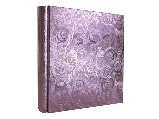 Large Photo Album 600 4x6 Photos 5 Pockets Per Page Memo Album Adventure Book Travel Record Birthday Gift for Couples Purple Rose