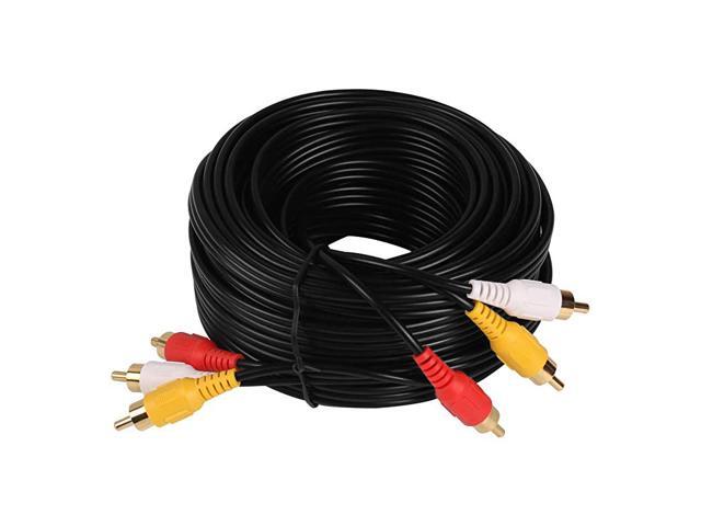 Video CableComposite Cord 30 ft RCA to RCA MMx3AV Cable for TVDVDVCD etd