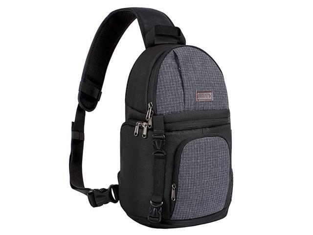 Camera Sling Bag DSLRSLRMirrorless Case Water Repellent Shockproof Photography Camera Backpack with Tripod Holder Removable Modular Inserts