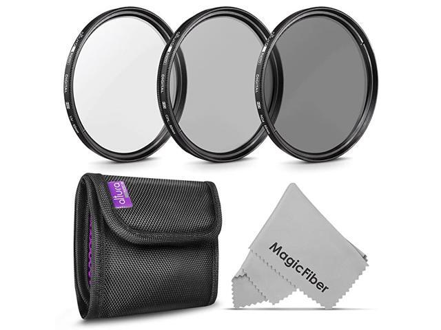 62MM Professional Photography Filter Kit UV CPL Polarizer Neutral Density ND4 for Camera Lens with 62MM Filter Thread + Filter Pouch