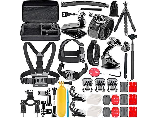 50In1 Action Camera Accessory Kit Compatible with GoPro Hero 9 8 Max 7 6 5 4 Black GoPro 2018 Session Fusion Silver White Insta360 DJI AKASO APEMAN