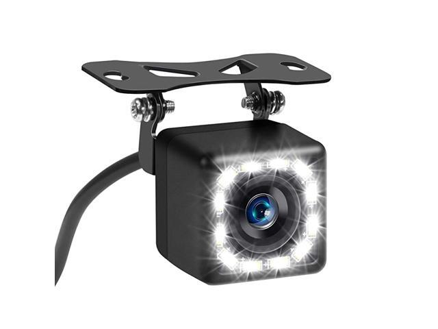 Backup Camera Rear View Camera Ultra HD 12 LED Night Vision Waterproof Reverse Camera 140° Wide View Angel with Multiple Mount Brackets for