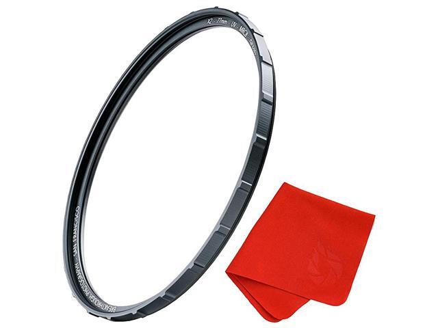 55mm X2 UV Filter for Camera Lenses UV Protection Photography Filter with Lens Cloth MRC8 Nanotec Coatings UltraSlim Traction Frame WeatherSealed by