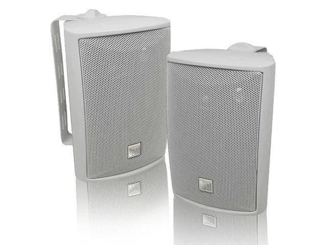 LU43PW 3Way High Performance Outdoor Indoor Speakers with Powerful Bass Effortless Mounting Swivel Brackets All Weather Resistance Expansive