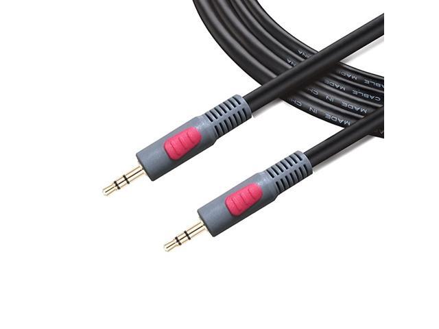 35mm Aux Audio Cable 50 ft Nylon Braid 35mm Male to Male Audio Cable 18 Shielded AUX Headphone Cable Extension Outdoor Auxillary Stereo Audio Cable