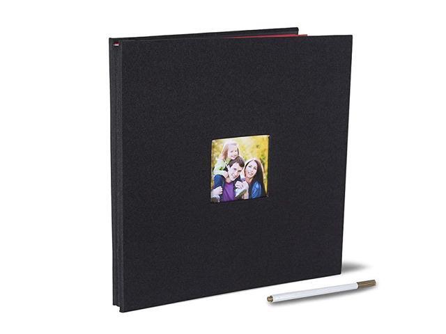 Adhesive Photo Album 3x5 4x6 5x7 85x11 Magnetic Scrapbook Album Hardcover DIY Photo Album Length 13 x Width 128 Inches with A Metallic Pen