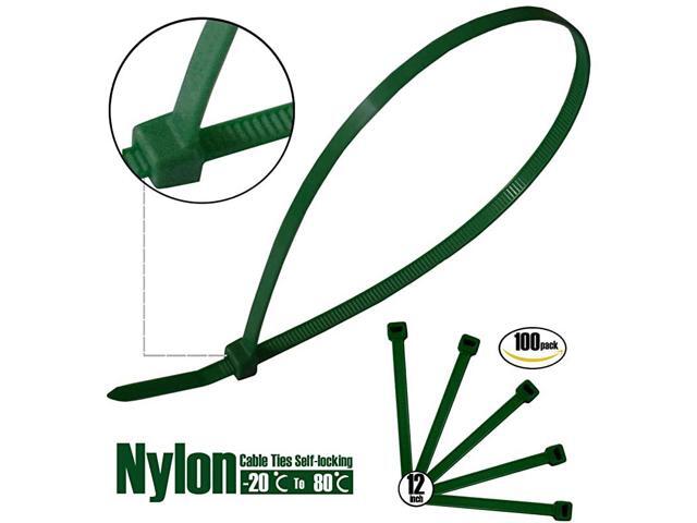 100 Pcs Nylon Cable Zip Ties Heavy Duty SelfLocking 12 Inch Zip Ties Fasten Wrap Nylon Cable Straps Wire Ties for Organizing Wires HomeGarden