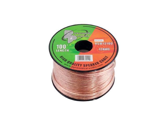 100ft 12 Gauge Speaker Wire Cable in Spool for Connecting Audio Stereo to Amplifier Surround Sound System TV Home Theater and Car Stereo RSW12100