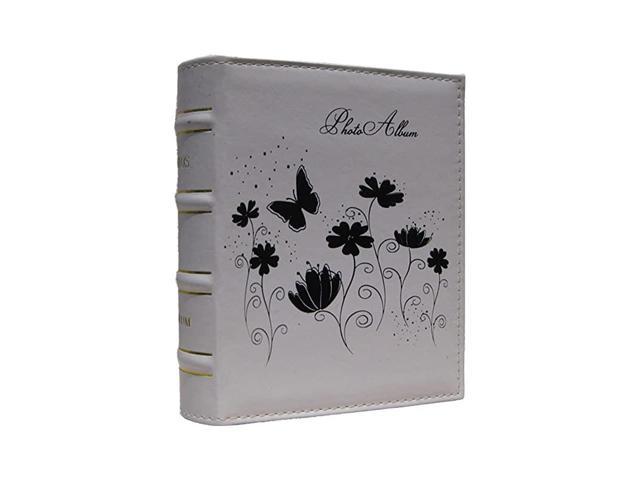 Vintage Pocket Photo Albums for 5x7 Photos Black Butterfly and Flowers