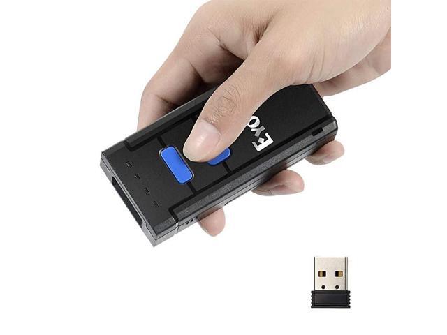 Barcode Scanner Portable 1D Wireless Bluetooth Barcode Reader Compatible with Windows Android iOS Systems for Store Supermarket Warehouse Library