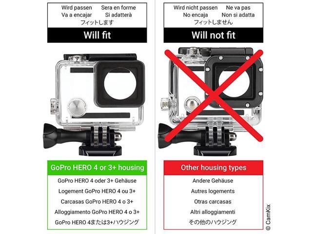 Diving Lens Filter Kit Compatible with GoPro Hero 4 Hero+ Hero and 3+ fits Standard Waterproof Housing Enhances Colors for Underwater Video and