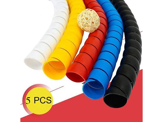 Dog and Cat Cord Protector 328ft Wire Protector Sleeve Covers for Cord Protects Your Pets from Chewing Through Insulated Cables 5 PCSPack 328ft in