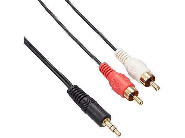 com 3 ft Stereo Audio Cable 35mm Male to 2X RCA Male Headphone Jack to RCA Mini Jack to RCA 35mm to RCA MU3MMRCA
