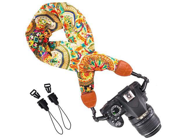 Soft Scarf Camera Neck Shoulder Strap Belt Compatible with All DSLRSLRDigital Camera DC Instant Camera Etc Pattern 02