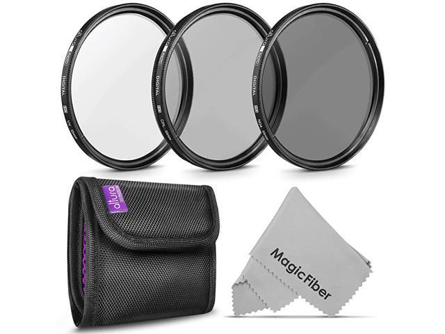 55MM Professional Photography Filter Kit UV CPL Polarizer Neutral Density ND4 for Camera Lens with 55MM Filter Thread + Filter Pouch