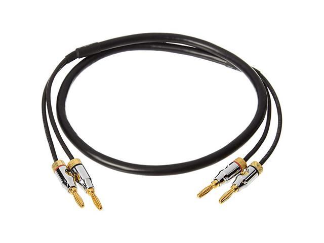 Basics Speaker Cable Wire with GoldPlated Banana Tip Plugs CL2 999 Oxygen Free 3Foot